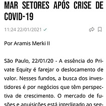 Especial: Fundos de Private Equity vo ajudar a rearrumar setores aps crise de covid-19